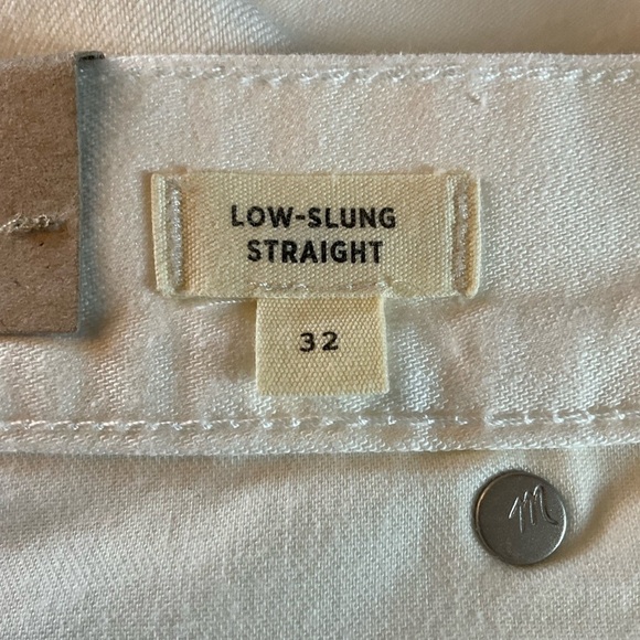 Madewell Low-Slung Straight Jeans Tile White Size 32 NWT Nautical Preppy Classic - Picture 12 of 13